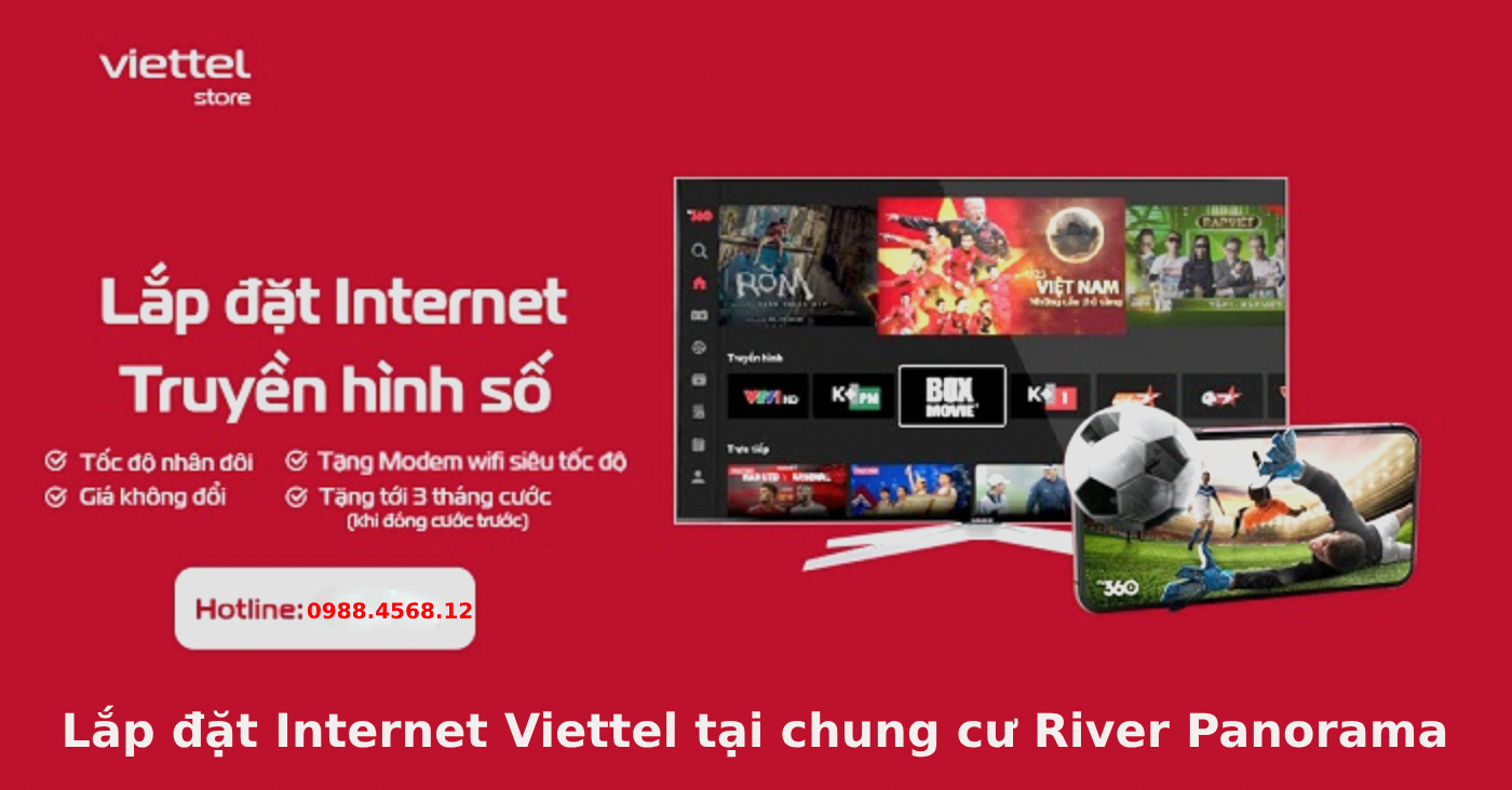 Lắp đặt Internet Viettel chung cư River Panorama