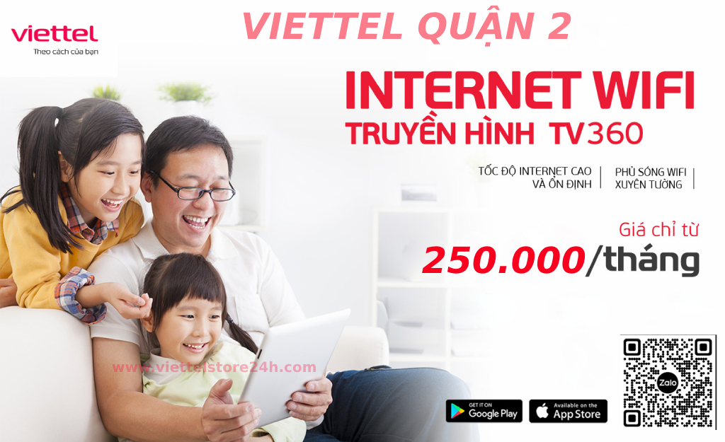 Lắp đặt internet truyền hình Viettel Quận 2