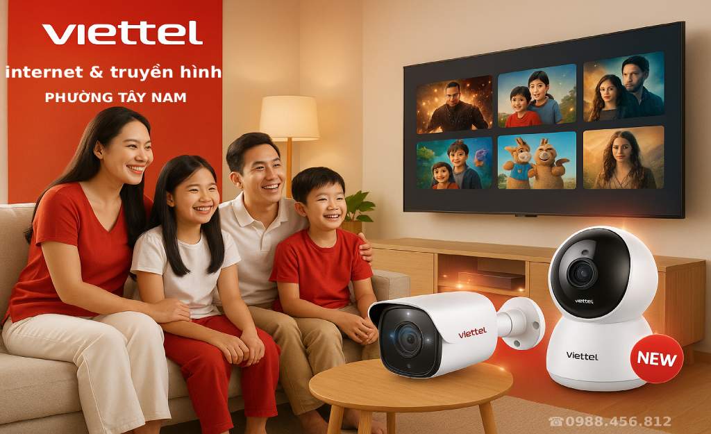 Combo internet truyền hình Viettel TV360 Phường Tây Nam Giá Chỉ 200.000đ/tháng