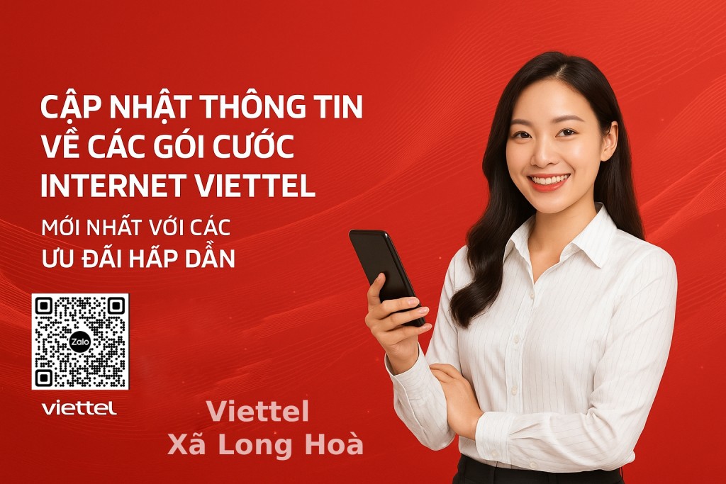 Gói cước internet Viettel Xã Long Hoà Chỉ 180.000đ/tháng