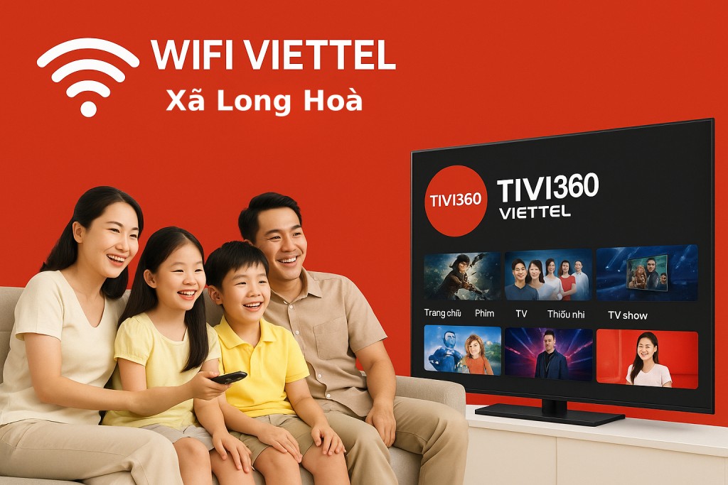 Combo internet truyền hình Viettel Xã Long Hoà Chỉ 180.000đ/Tháng