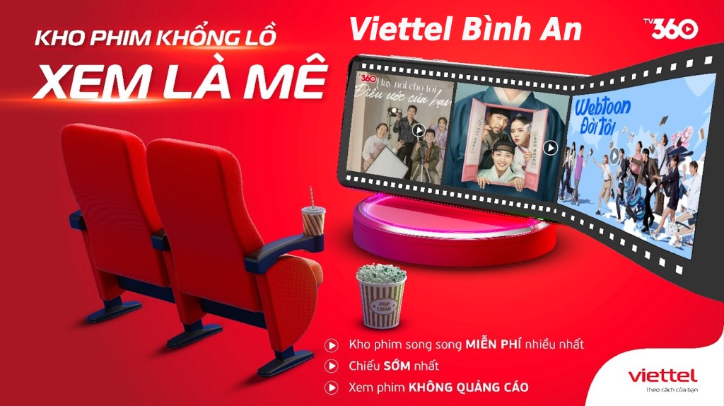Gói cước truyền hình Viettel TV360 Xã Bình Tân